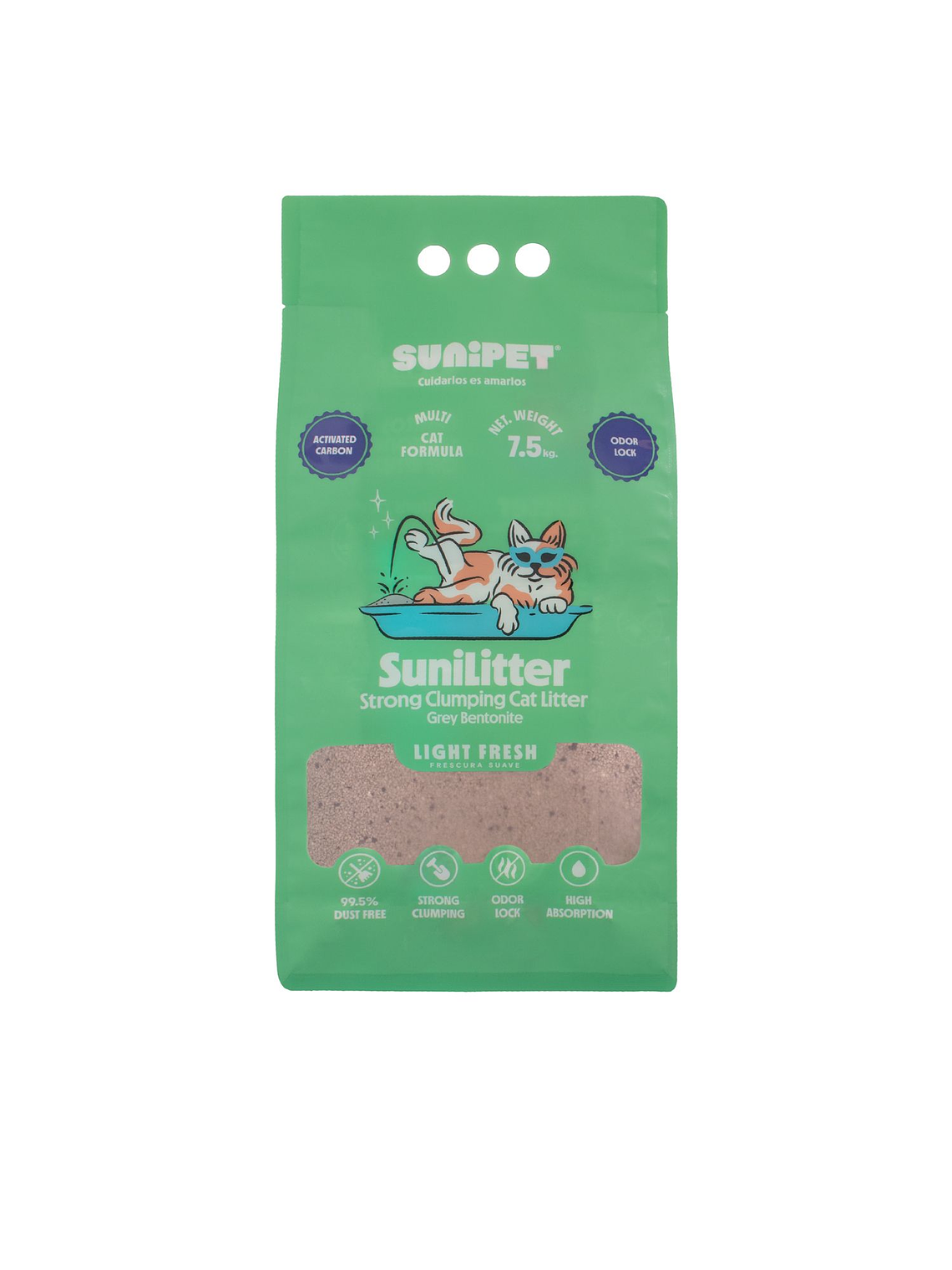 Arena SuniLitter c/aroma y Carbón Activado 1