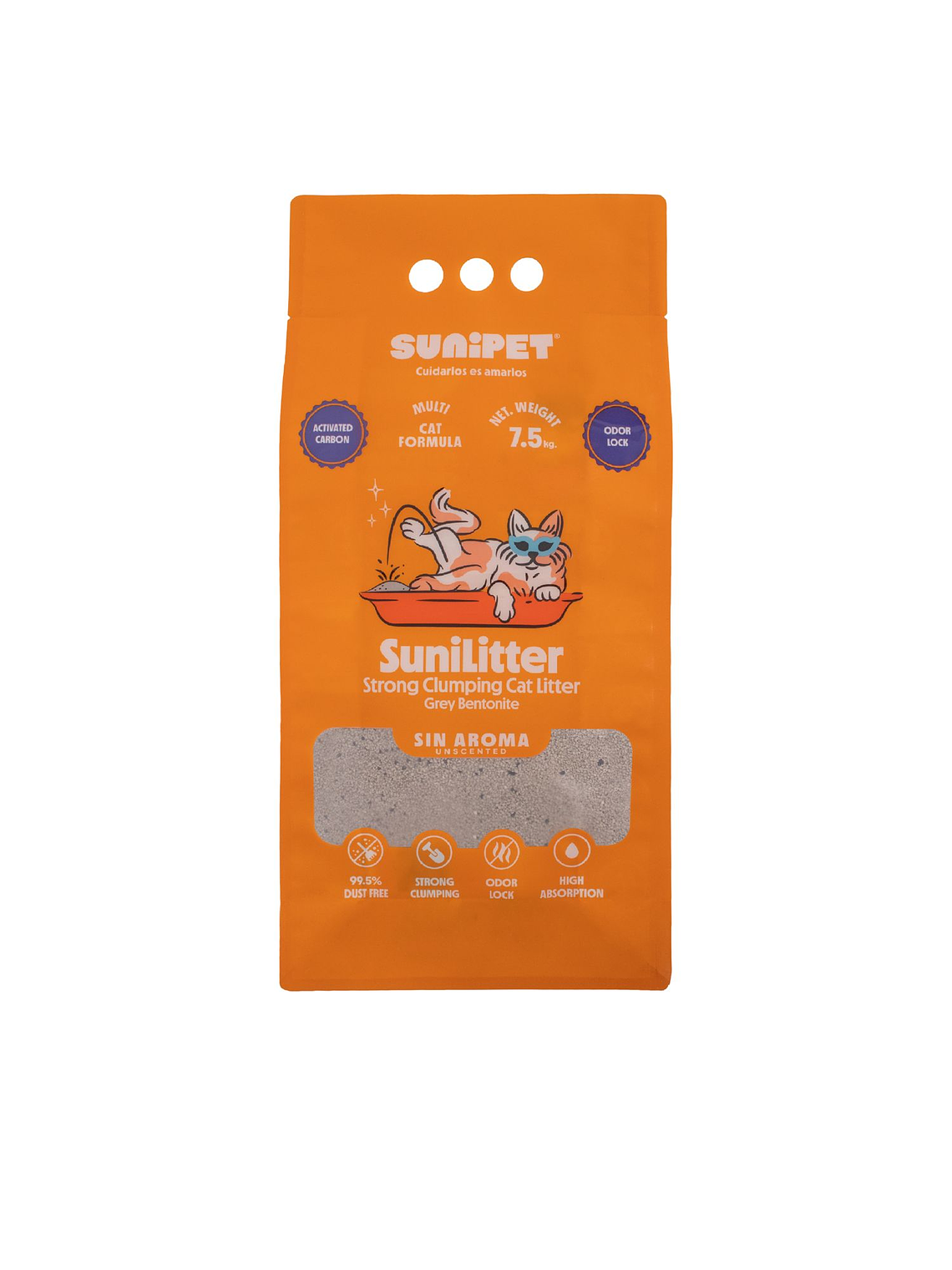 Arena SuniLitter Carbón Activado s/aroma 1