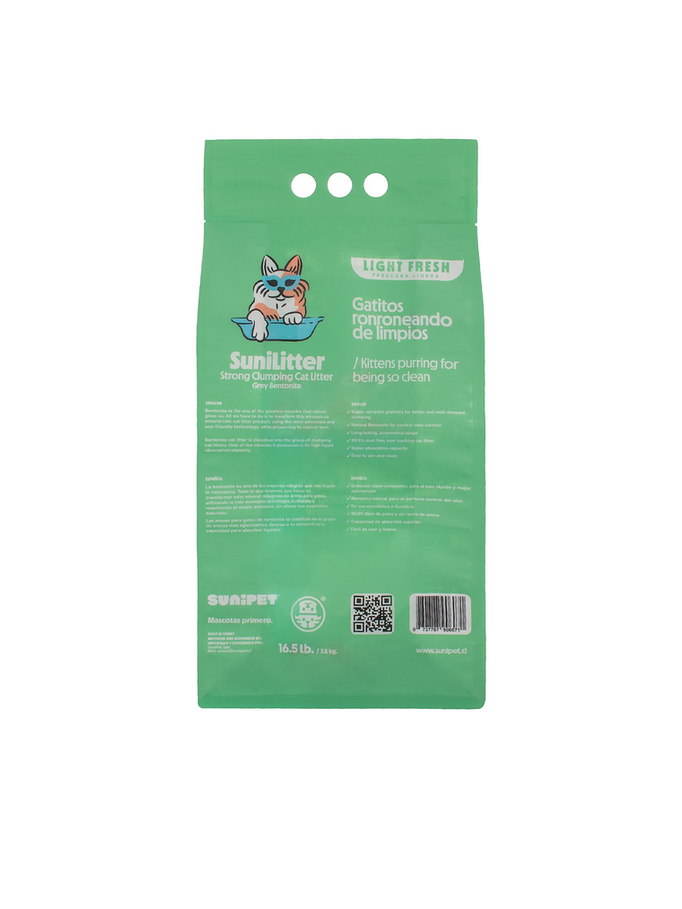 Arena SuniLitter c/aroma y Carbón Activado 2