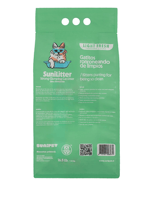 Arena SuniLitter c/aroma y Carbón Activado