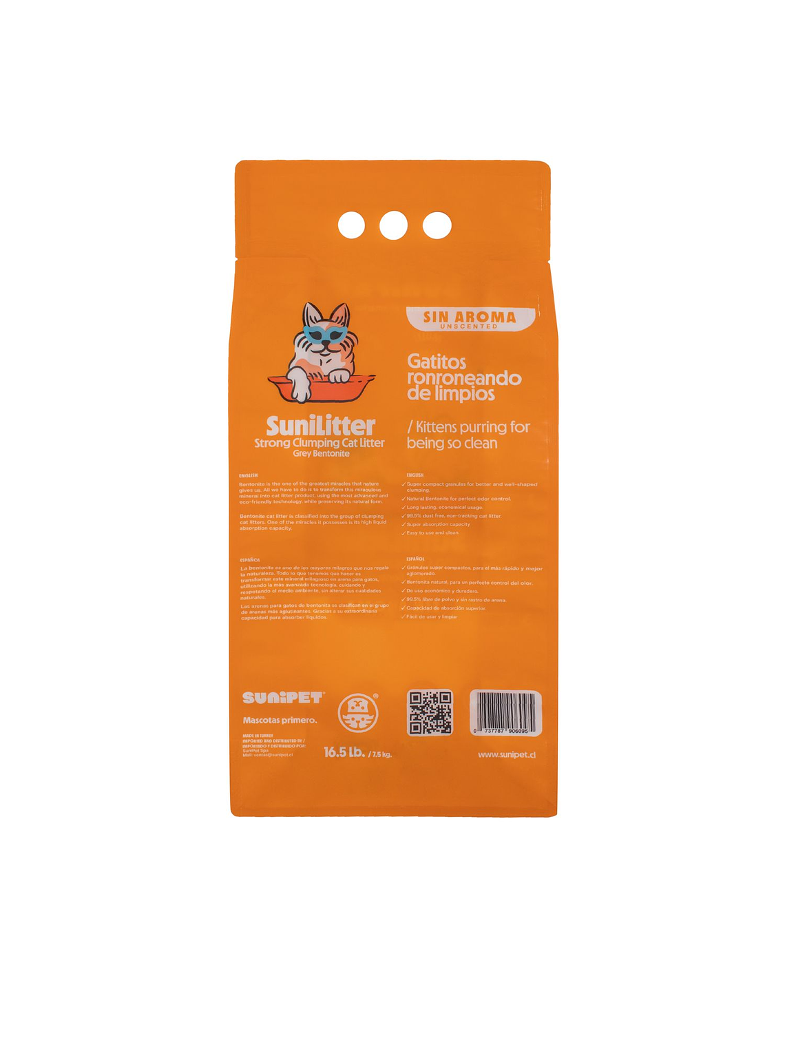 Arena SuniLitter Carbón Activado s/aroma 2