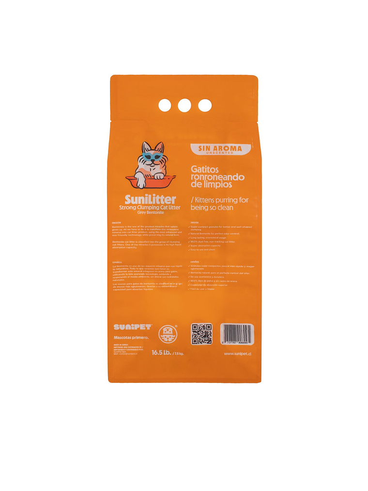 Arena SuniLitter Carbón Activado s/aroma 2