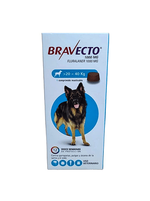 Bravecto Antiparasitario 20 a 40Kg