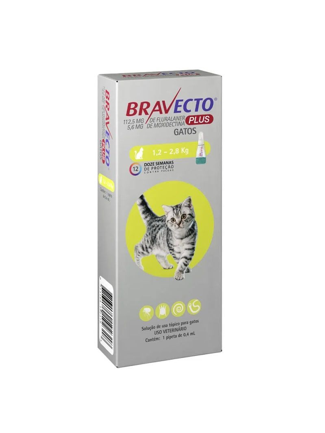 Bravecto Plus Gato 1.2 a 1.8kg 1
