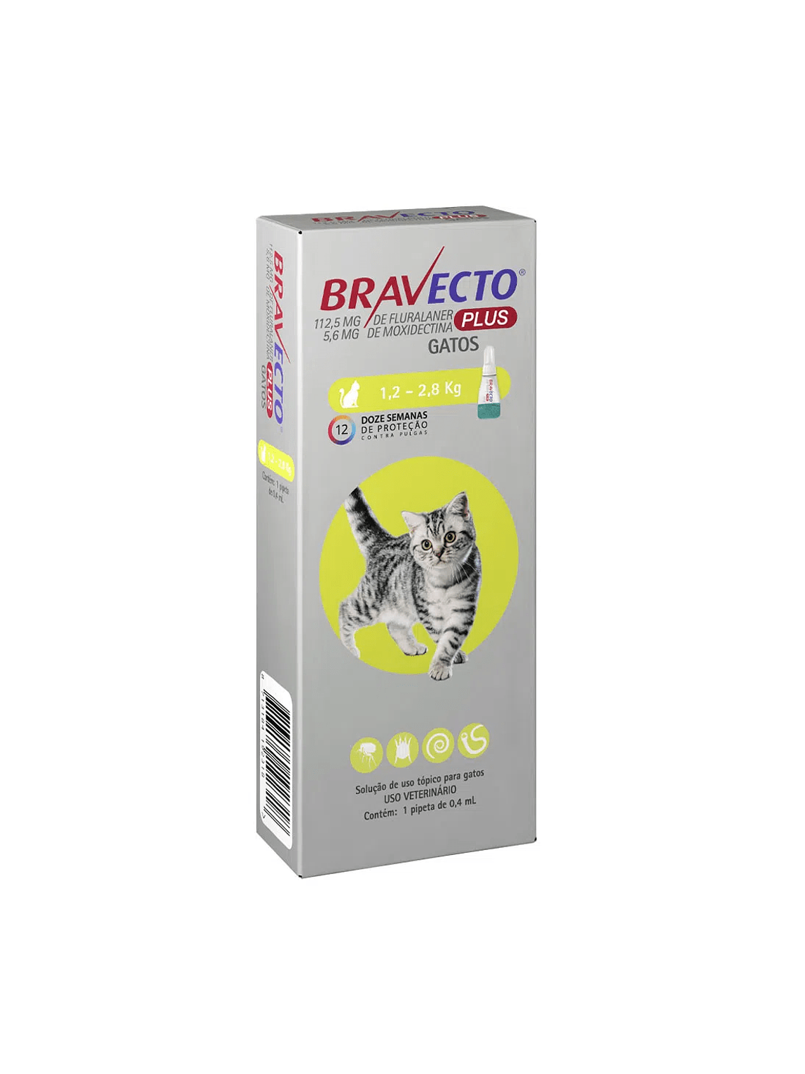Bravecto Plus Gato 1.2 a 1.8kg 3