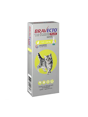 Bravecto Plus Gato 1.2 a 1.8kg