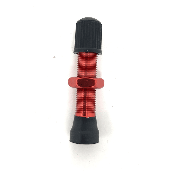 Válvula Auto Tubular RM Aluminio 40mm Roja 