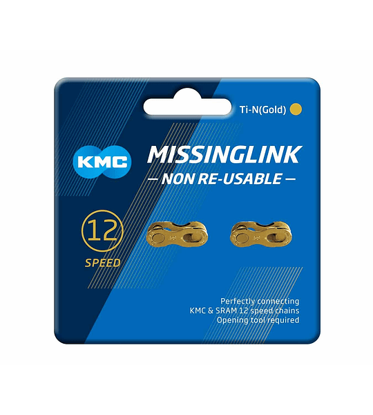 Power Link KMC 12 Velocidades Ti-N (Gold) 2 Pcs 