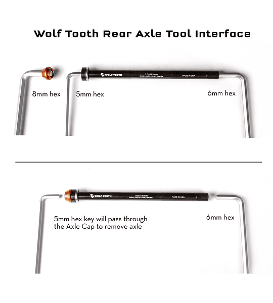 Eje Trasero de Aluminio Wolf Tooth
