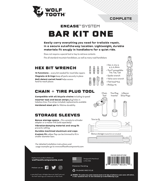 Multiherramienta Cadena + Neumático Wolf Tooth EnCase 