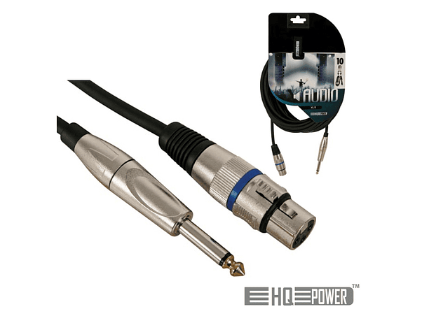 CABO XLR 3P FÊMEA / JACK 6.35MM MACHO 10M MN HQ POWER 1