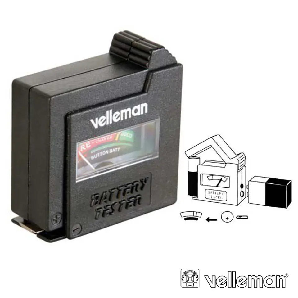 TESTADOR DE BATERIAS VELLEMAN 1
