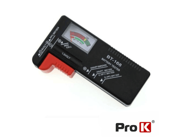 TESTADOR DE BATERIAS UNIVERSAL AA/AAA/COMD/9V/1.5V PROK 1