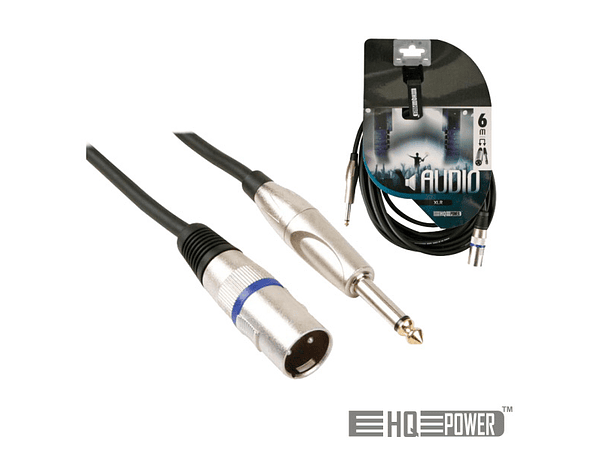 CABO XLR 3P MACHO / JACK 6.35 MACHO 1.5M MN HQ POWER 1