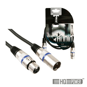 CABO XLR 3P MACHO / XLR 3P FÊMEA 1M HQ POWER