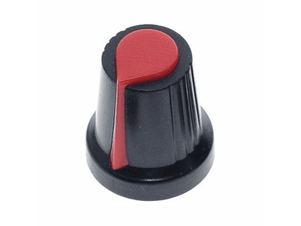 BOTÃO PARA POTENCIOMETRO PRETO COM LINHA VERMELHA 15X17MM 1
