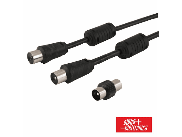 CABO COAXIAL MACHO/FÊMEA PRETO 2M COM FILTRO 1