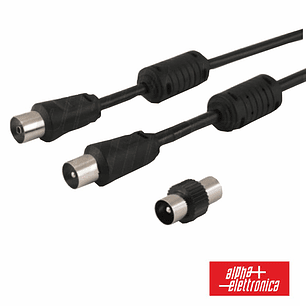 CABO COAXIAL MACHO/FÊMEA PRETO 2M COM FILTRO