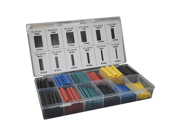 KIT MANGA TERMORETRÁCTIL MULTICOR 280PCS 4.5CM 1