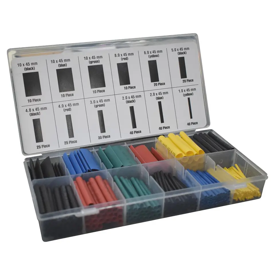 KIT MANGA TERMORETRÁCTIL MULTICOR 280PCS 4.5CM 1