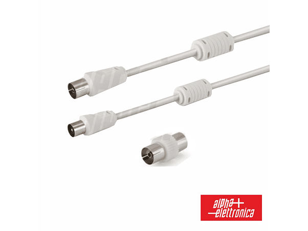 CABO COAXIAL MACHO/FÊMEA BRANCO 2M COM FILTRO 1