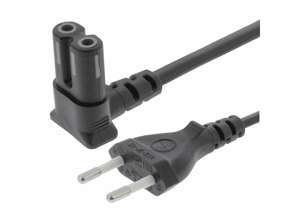 CABO ALIMENTAÇÃO AC PLANO ÂNGULAR / TIPO 8 IEC C7 ÂNGULAR 2M 1