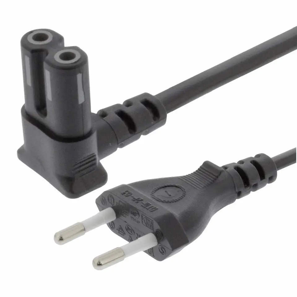 CABO ALIMENTAÇÃO AC PLANO ÂNGULAR / TIPO 8 IEC C7 ÂNGULAR 2M 1