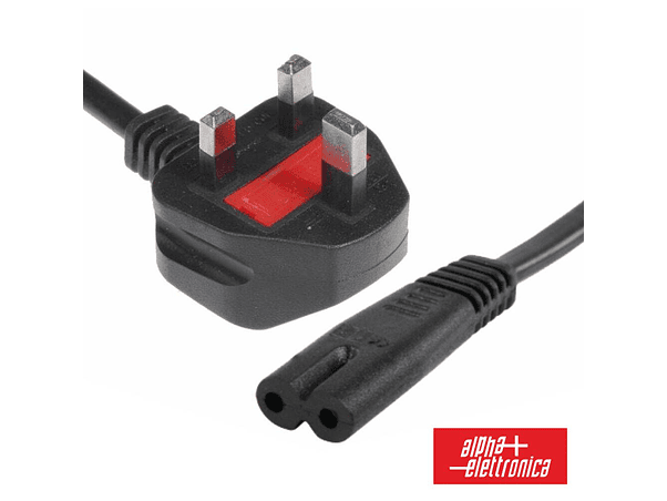 CABO ALIMENTAÇÃO COM FICHA INGLESA / TIPO 8 IEC C7 1.5M 1
