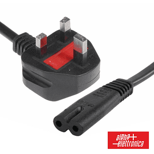 CABO ALIMENTAÇÃO COM FICHA INGLESA / TIPO 8 IEC C7 1.5M
