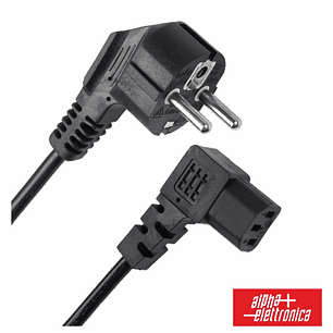 CABO ALIMENTAÇÃO SCHUKO MACHO 3P / IEC C13 FÊMEA 90º 1.5M