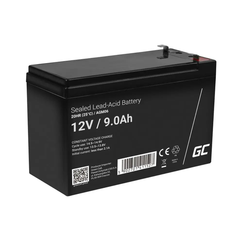 BATERIA CHUMBO GEL AGM 12V 9A GREEN CELL 1