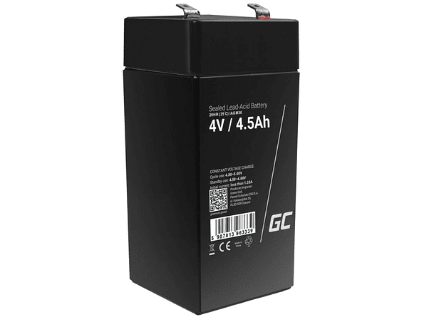 BATERIA CHUMBO GEL AGM 4V 4.5A GREEN CELL 1