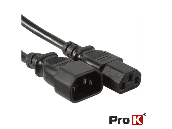 CABO ALIMENTAÇÃO IEC C13 MACHO / C14 FÊMEA 3G0.75MM 1.5M 1