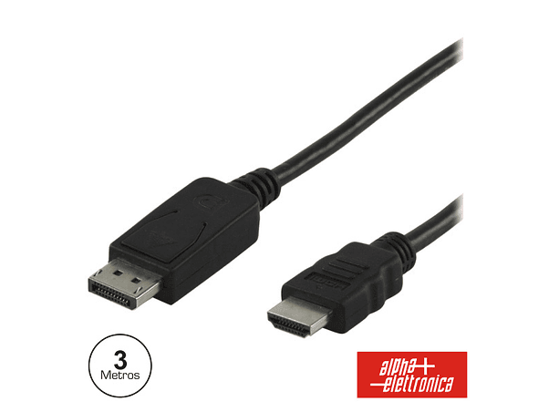CABO DISPLAYPORT MACHO / HDMI MACHO 3M 1