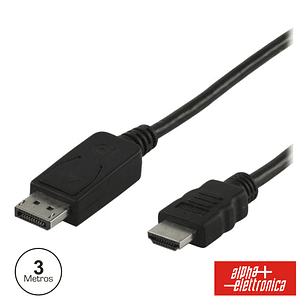 CABO DISPLAYPORT MACHO / HDMI MACHO 3M