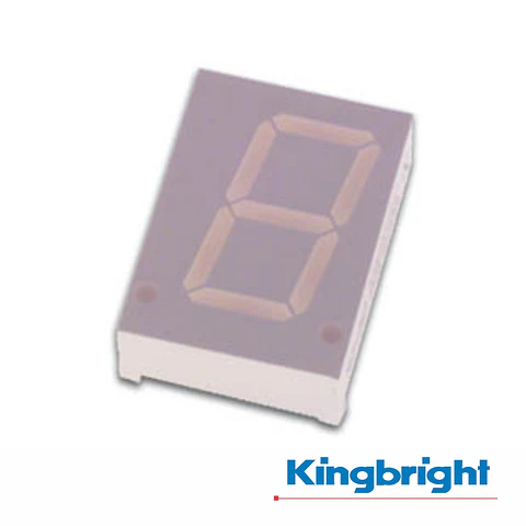 DISPLAY 1 DÍGITO 20MM ANODO COMUM VERMELHO KINGBRIGHT