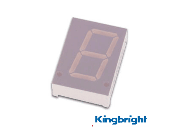 DISPLAY 1 DÍGITO 20MM ANODO COMUM VERMELHO KINGBRIGHT 1