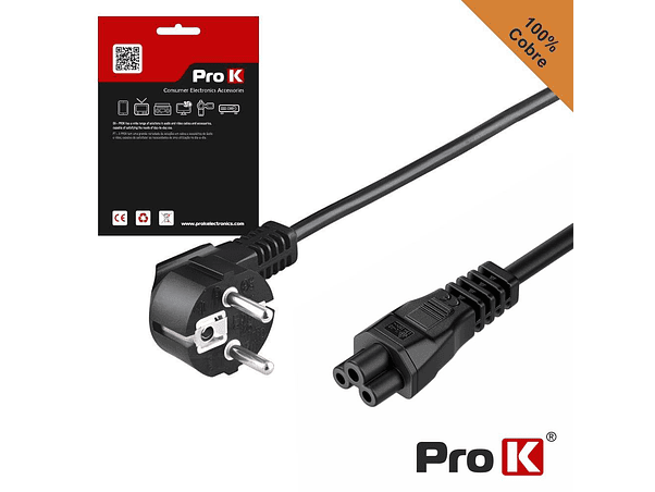 CABO ALIMENTAÇÃO SCHUKO MACHO / IEC C5 FÊMEA 3M PROK 1