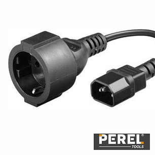 CABO ALIMENTAÇÃO IEC C14/ SCHUKO FÊMEA 1.8M PEREL