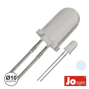 LED 10MM ALTO BRILHO BRANCO FRIO JPLIGHT