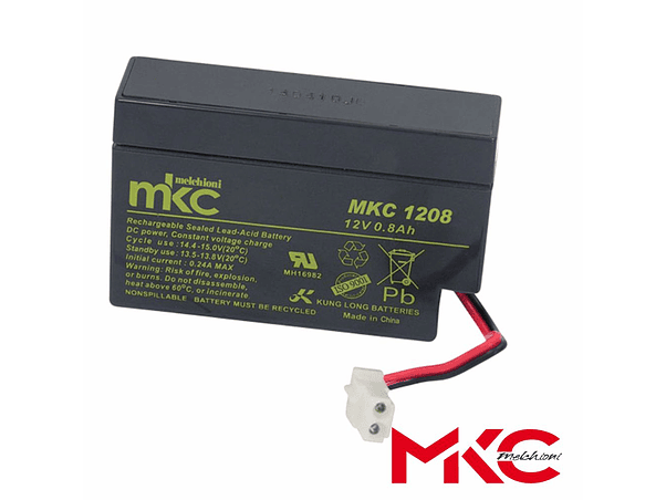 BATERIA CHUMBO AGM VRLA 12V 0.8AH MKC 1