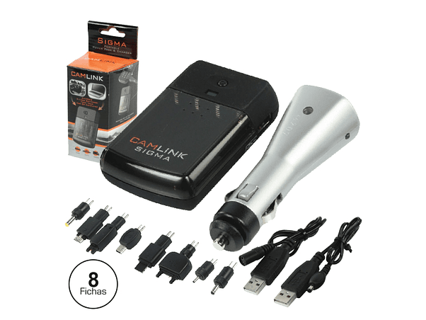 CARREGADOR DE BATERIAS NI-MH AAA + 8 ADAP TELEMÓVEL + USB 1