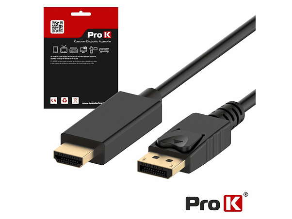 CABO DISPLAYPORT MACHO / HDMI MACHO 4K 5M PROK 1