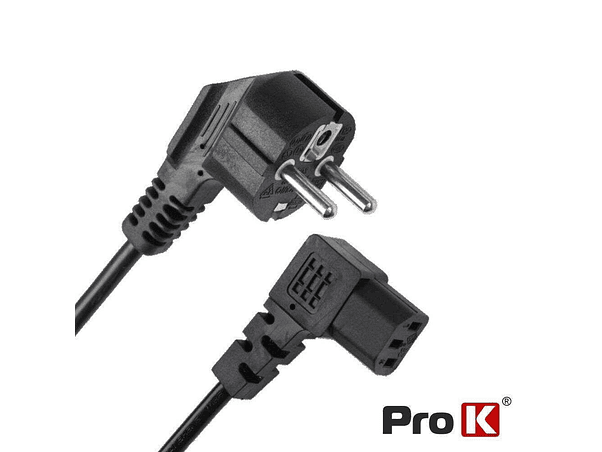 CABO ALIMENTAÇÃO SCHUKO MACHO 3P /IEC C13 FÊMEA 90º 1.5M 1