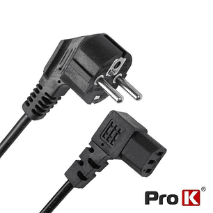 CABO ALIMENTAÇÃO SCHUKO MACHO 3P /IEC C13 FÊMEA 90º 1.5M