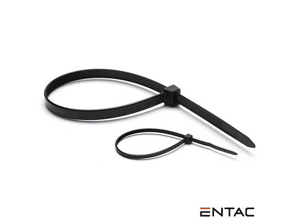 CONJUNTO 50 BRAÇADEIRAS NYLON 3.6X100MM PRETO ENTAC 1