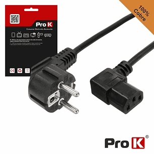 CABO ALIMENTAÇÃO SCHUKO MACHO 3P / IEC C13 FÊMEA 90º 1.5M