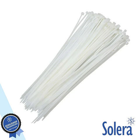 CONJUNTO 100 BRAÇADEIRAS NYLON 4.8X200MM SOLERA
