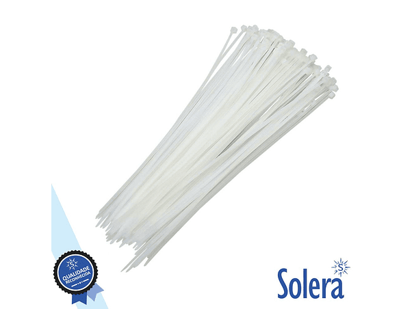 CONJUNTO 100 BRAÇADEIRAS NYLON 4.8X200MM SOLERA 1