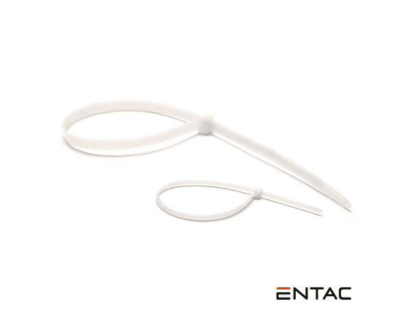 CONJUNTO 50 BRAÇADEIRAS NYLON 2.5X200MM BRANCO ENTAC 1